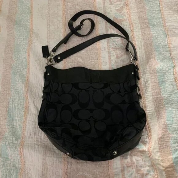 Authentic 12” Coach Black Bag USED - Picture 2 of 15